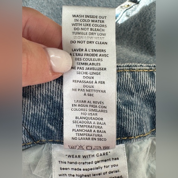 Good American 90s duster light wash high rise denim jeans women’s size 14 - Picture 11 of 11